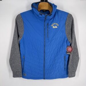 Men's Colosseum Charcoal/Blue UCLA Bruins Putter Herringbone‎ Full-Zip Jacket